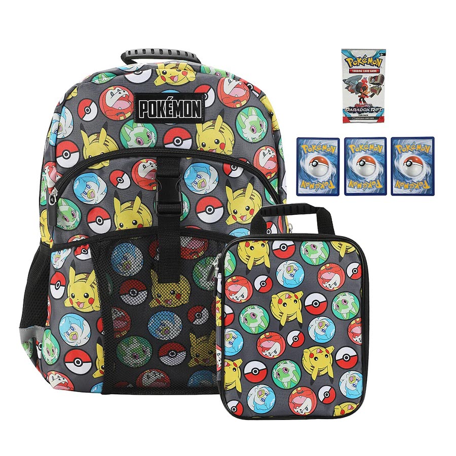 Pokemon All-Over Print 2-Piece 16-Inch Premium Backpack & Utility Case Set For School And Travel For Boys