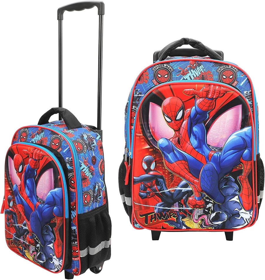 Marvel Spider-Man Peter & Miles 16-Inch Rolling Travel Backpack