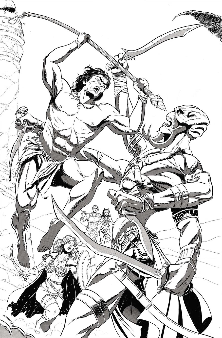 Altered States Warlords #3 Cover L Incentive Mariano Benitez Chapo Line Art Virgin Cover