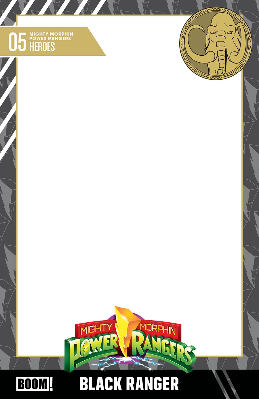 Mighty Morphin Power Rangers (BOOM Studios) Vol 2 #5 Cover D Variant Trading Card Blank Cover