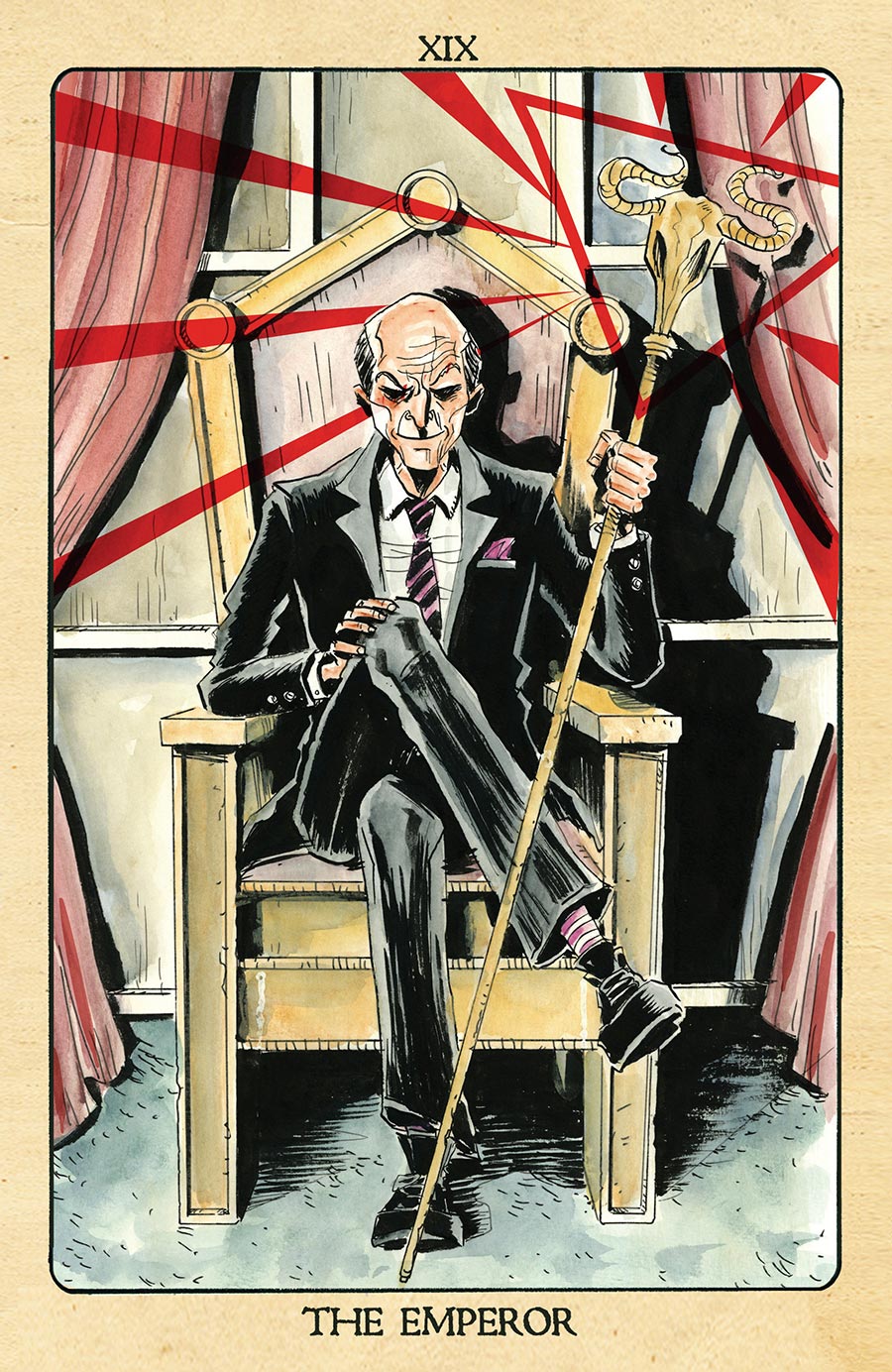Minor Arcana #19 Cover D Incentive Jeff Lemire Tarot Card The Emperor Variant Cover