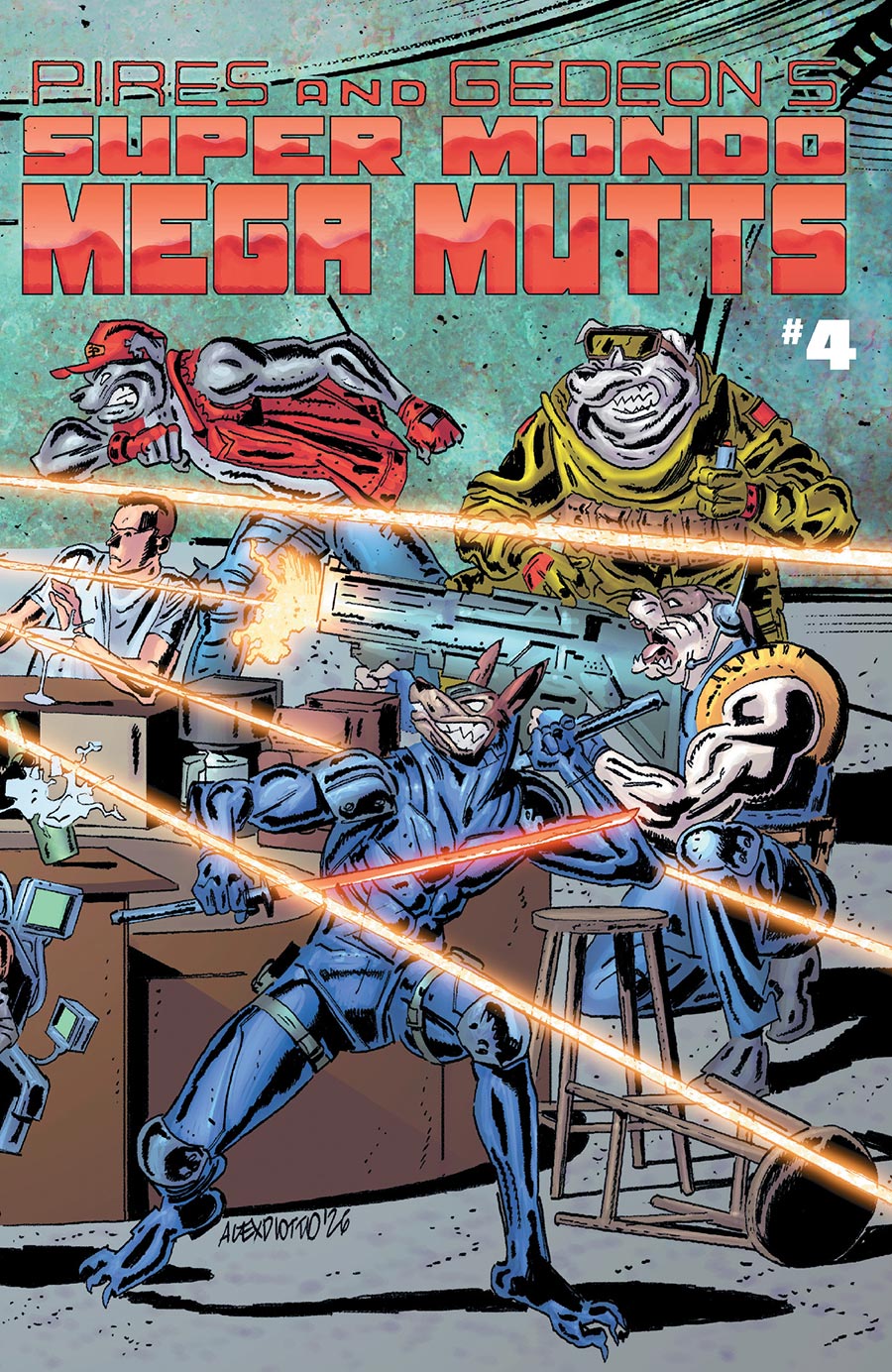 Super Mondo Mega Mutts #4 Cover B Variant Alex Diotto Homage Wraparound Cover