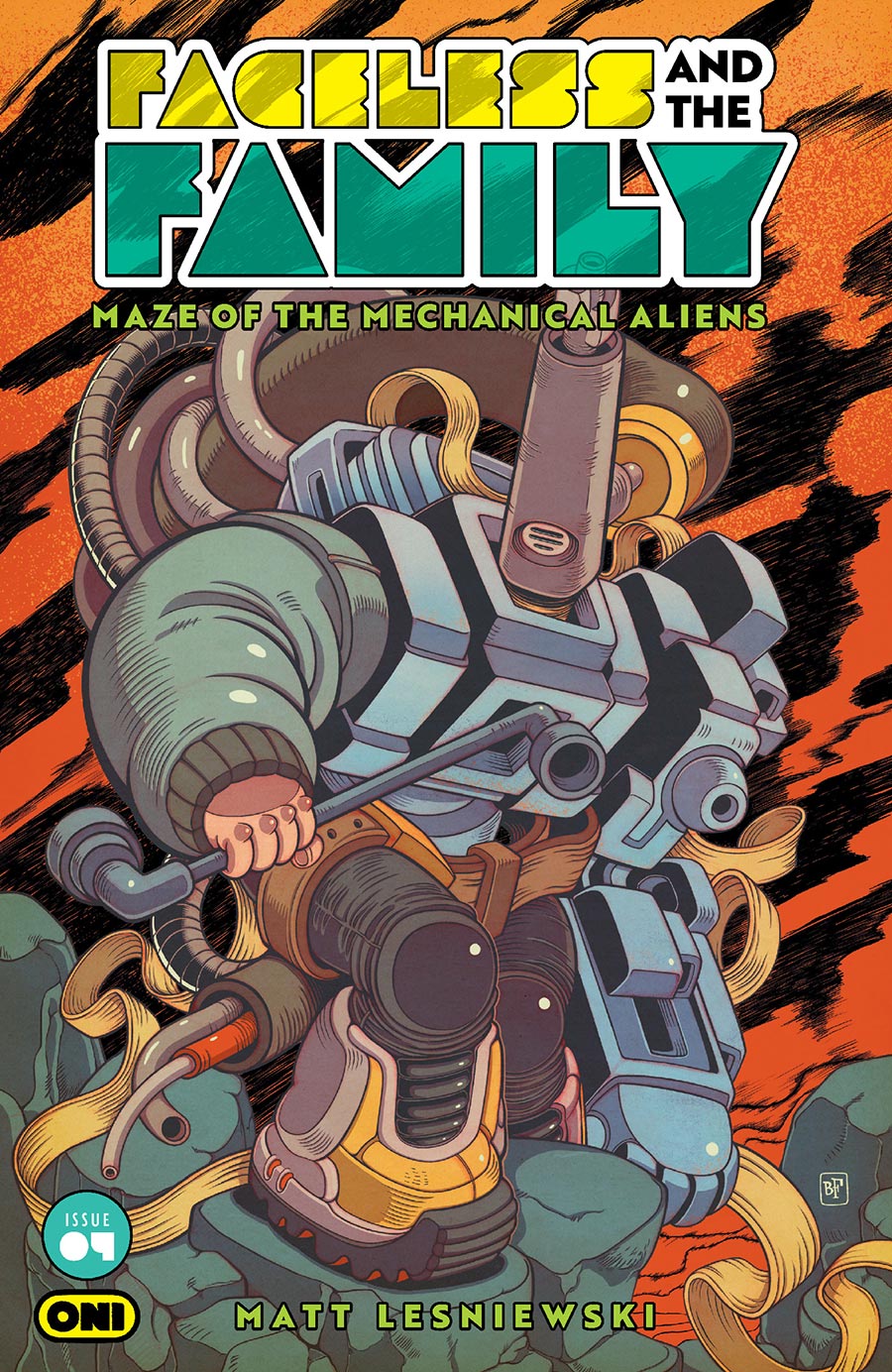 Faceless And The Family Maze Of The Mechanical Aliens #4 Cover B Variant Billy Fowler Cover