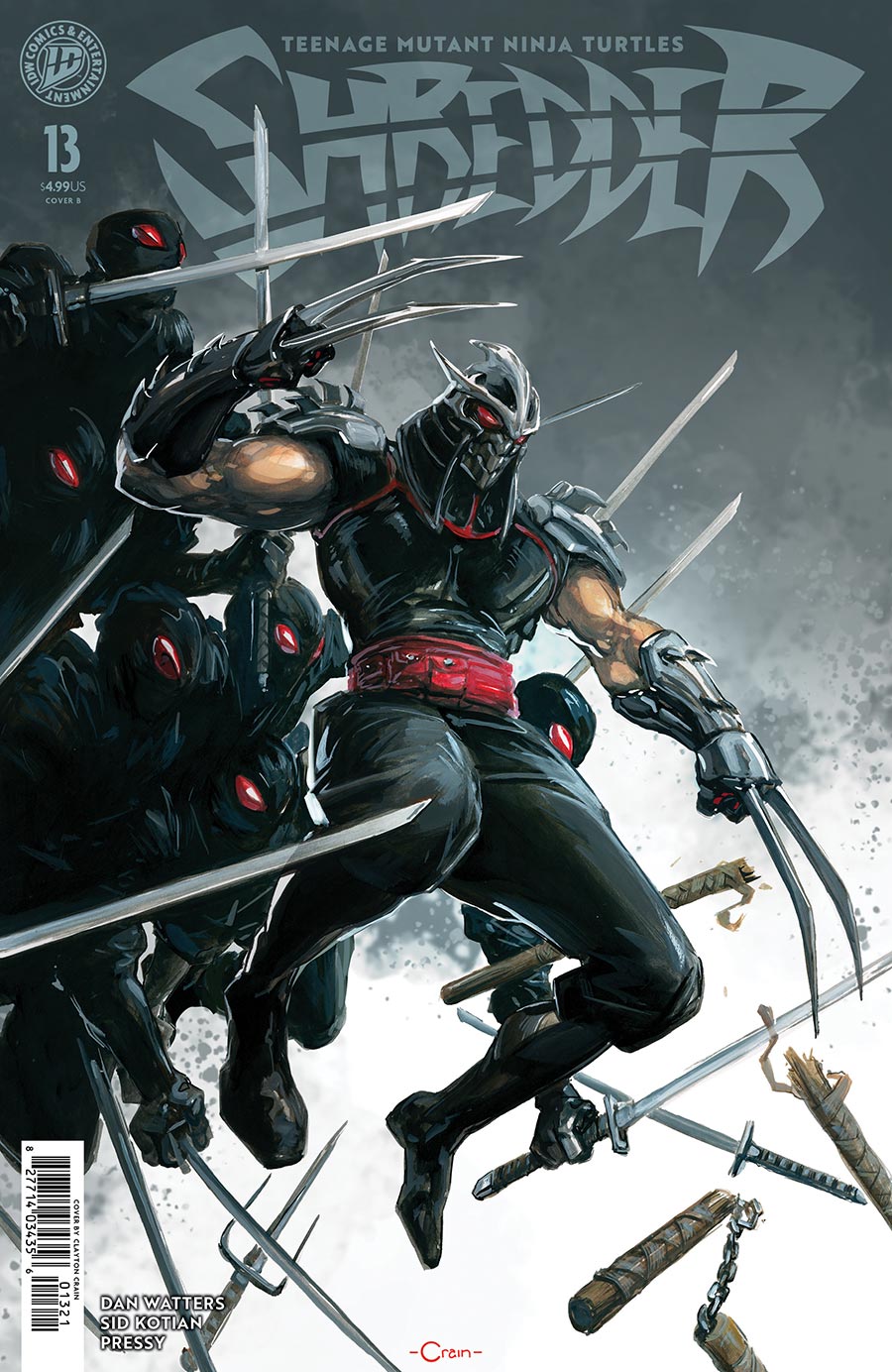 Teenage Mutant Ninja Turtles Shredder #13 Cover B Variant Clayton Crain Cover