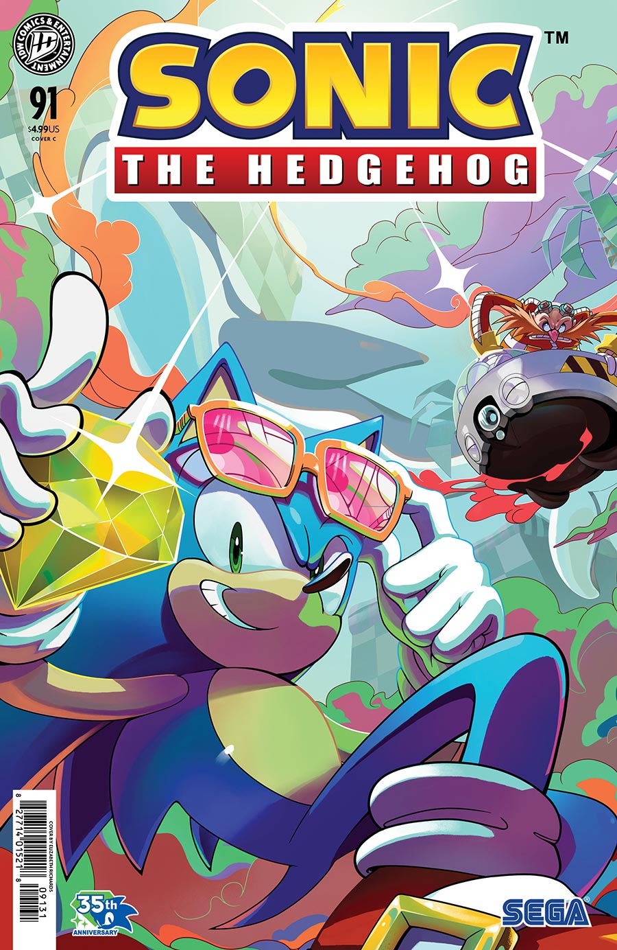Sonic The Hedgehog Vol 3 #91 Cover C Variant Elizabeth Richards Cover