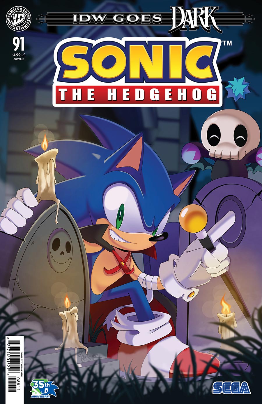 Sonic The Hedgehog Vol 3 #91 Cover E Variant Yamila Kareh IDW Goes Dark Cover