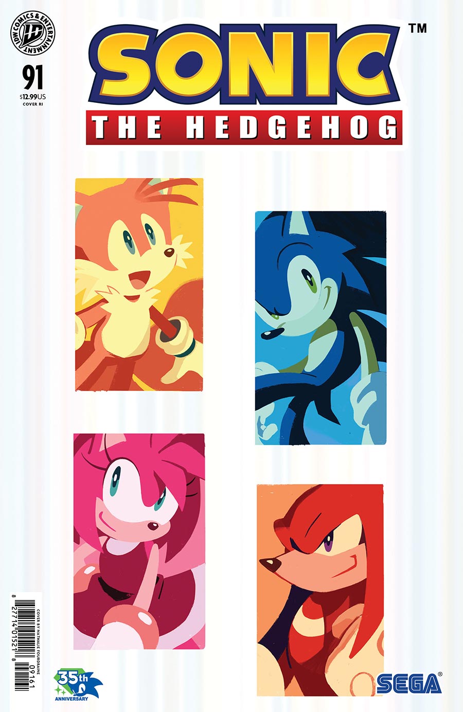 Sonic The Hedgehog Vol 3 #91 Cover F Incentive Nathalie Fourdraine Foil Variant Cover