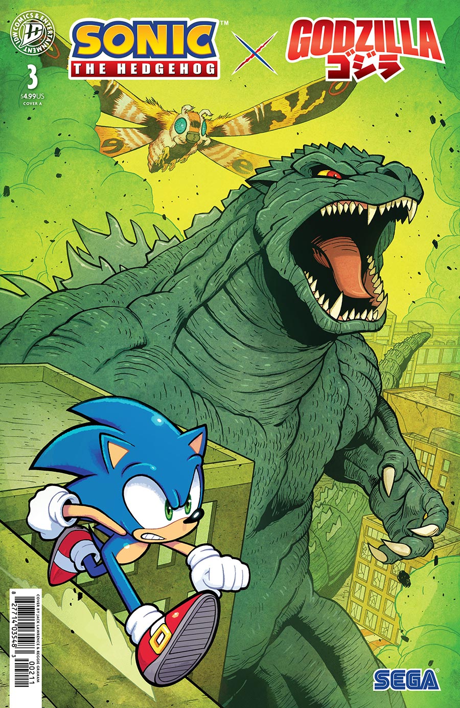 Sonic The Hedgehog X Godzilla #3 Cover A Regular Jack Lawrence Cover