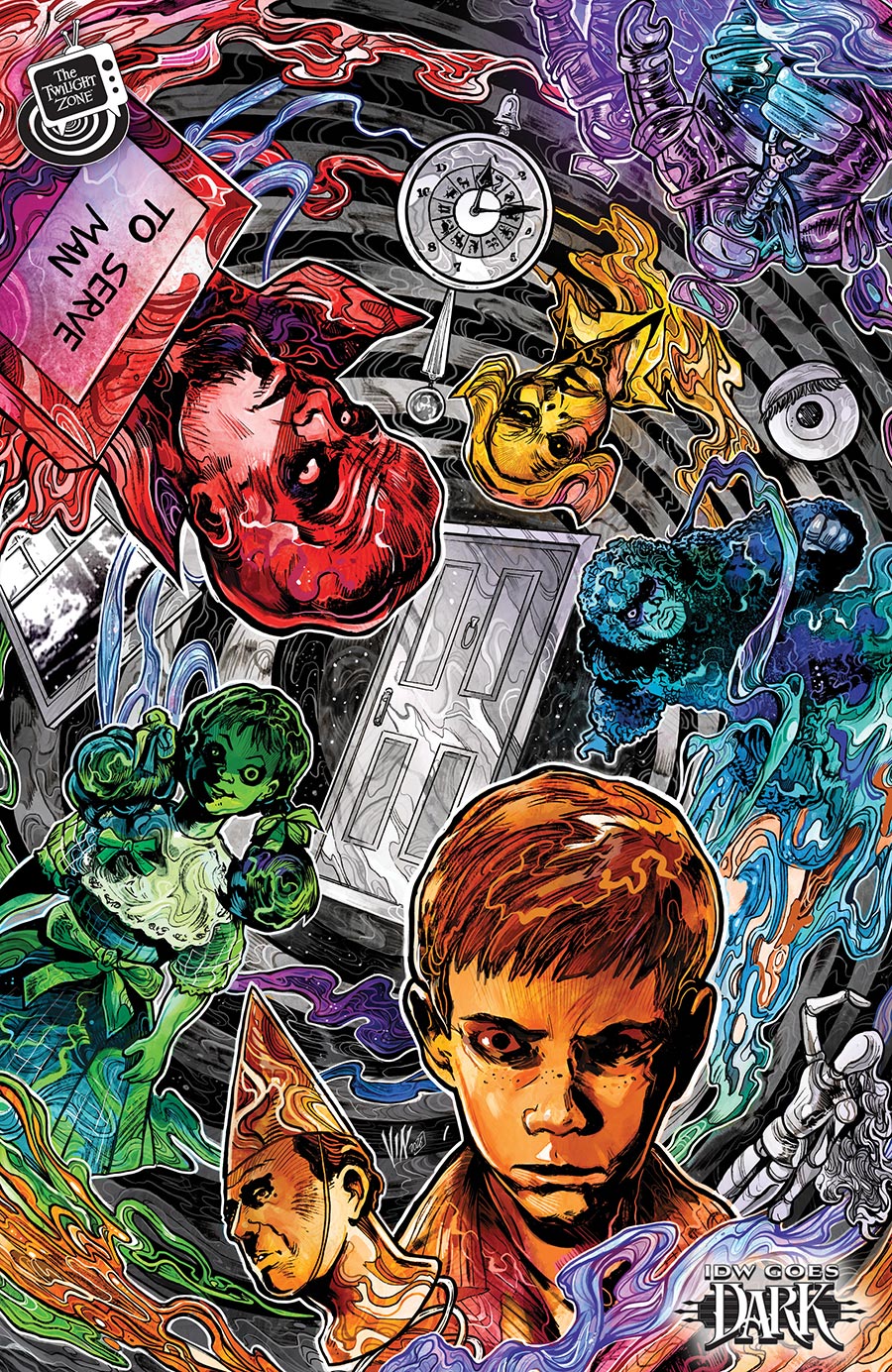 Twilight Zone Vol 6 #11 Cover C Variant Vincenzo Riccardi IDW Goes Dark Cover
