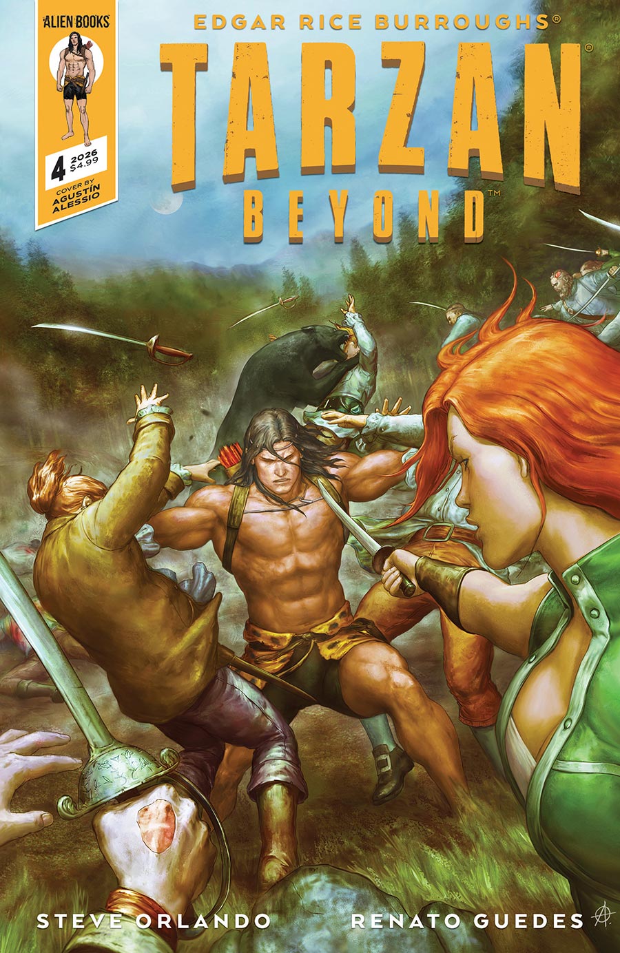 Tarzan Beyond #4 Cover A Regular Agustin Alessio Cover