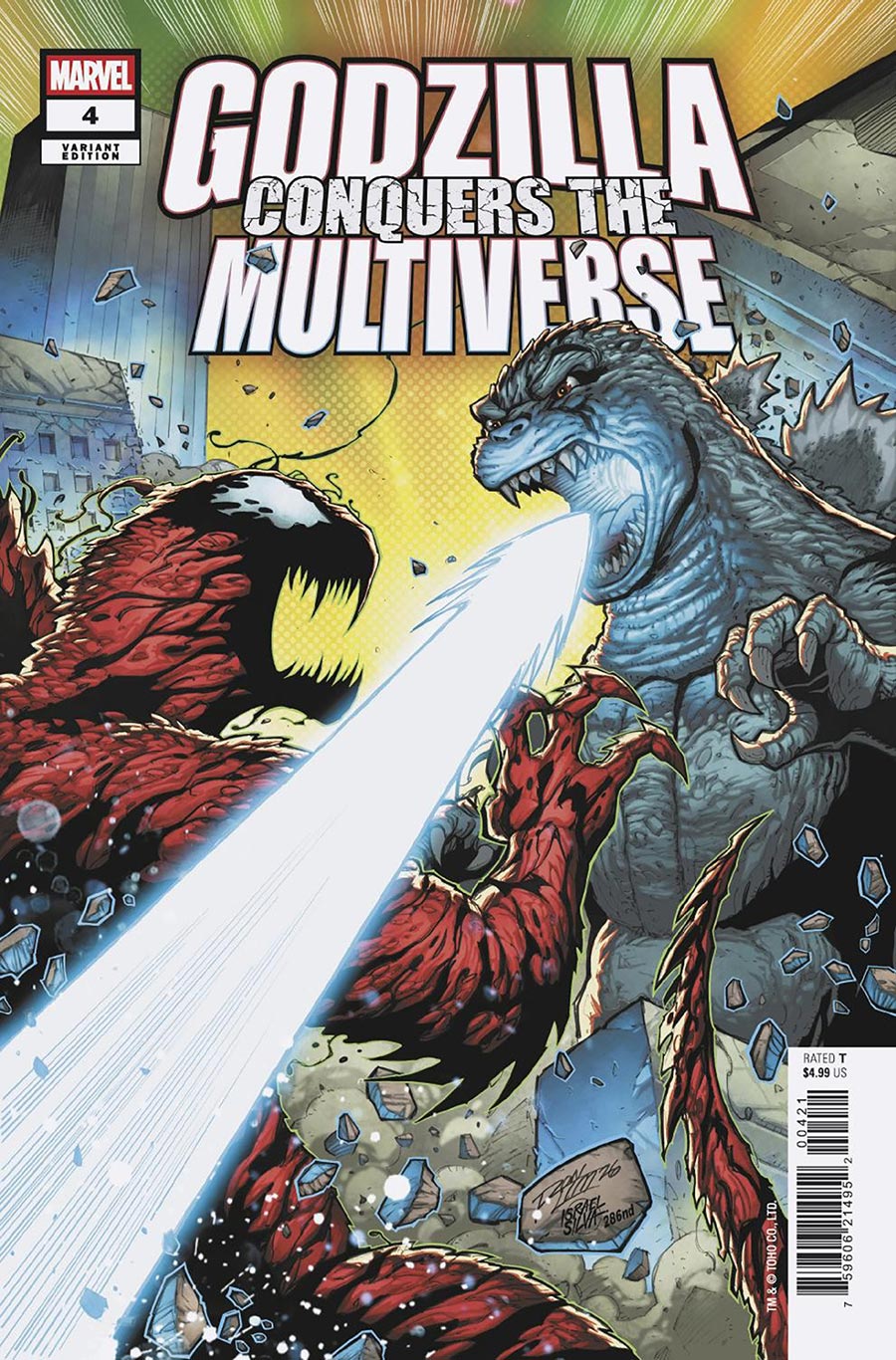 Godzilla Conquers The Multiverse #4 Cover B Variant Ron Lim Heisei Godzilla vs Marvel Cover