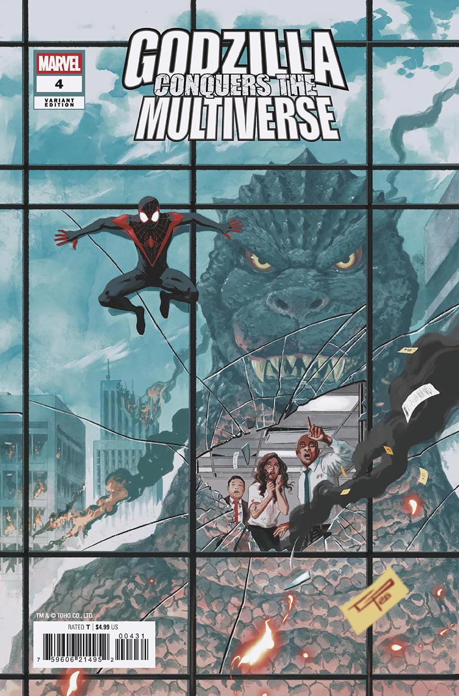 Godzilla Conquers The Multiverse #4 Cover C Variant German Peralta Cover