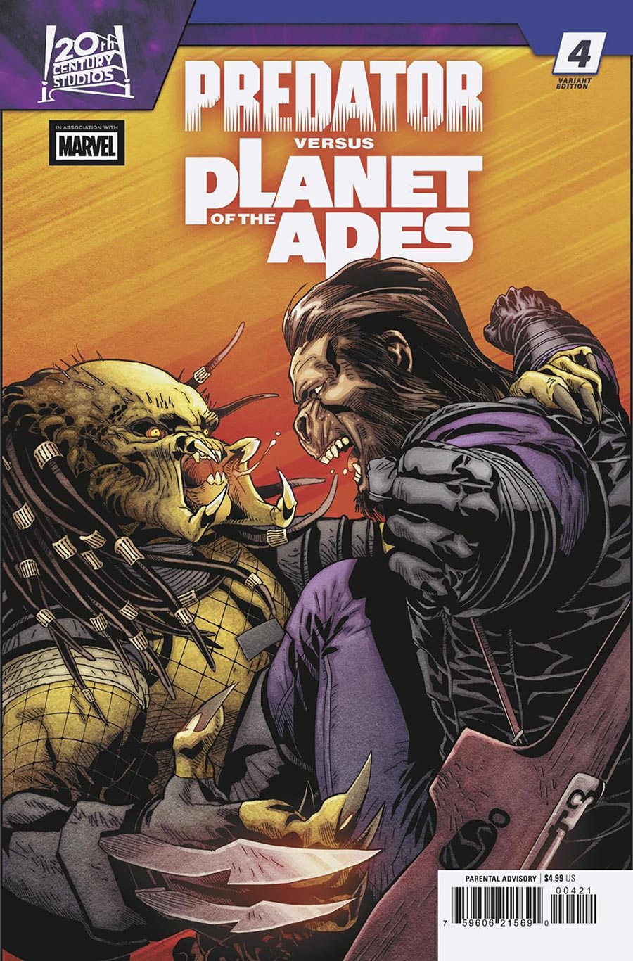 Predator Versus Planet Of The Apes #4 Cover B Variant Salvador Larroca Cover