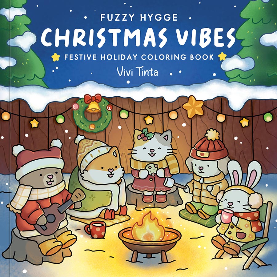 Fuzzy Hygge Christmas Vibes Festive Holiday Coloring Book TP