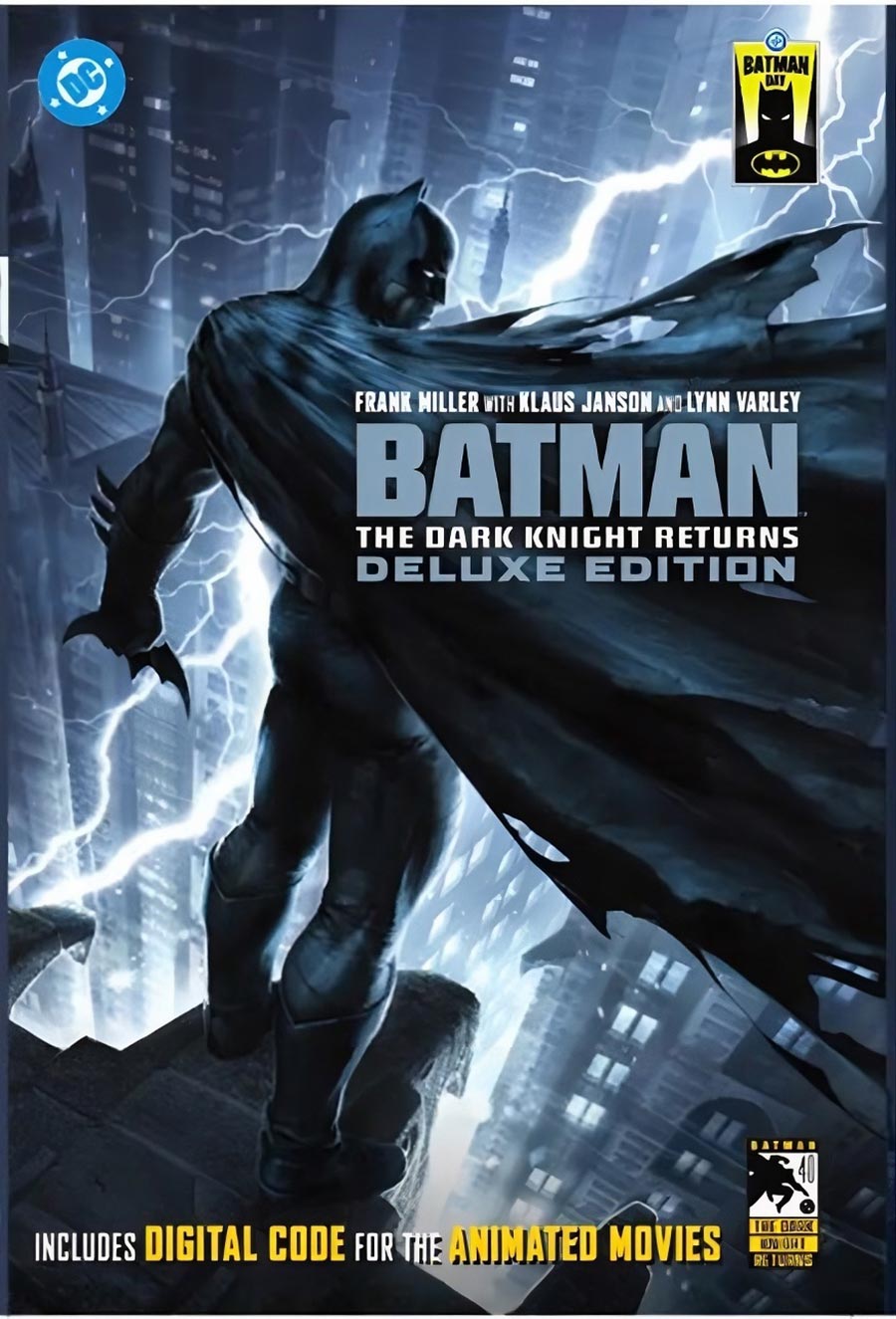 Batman The Dark Knight Returns Deluxe Edition HC Batman Day 2026 Variant Dustjacket With Digital Code For The Animated Movie