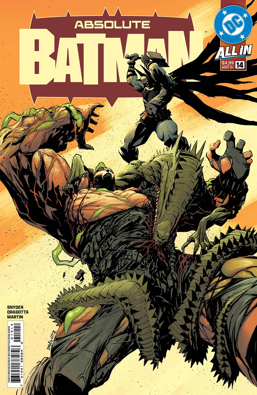 Absolute Batman #14 Cover K 4th Ptg Nick Dragotta Logo Color Variant Cover (DC All In)