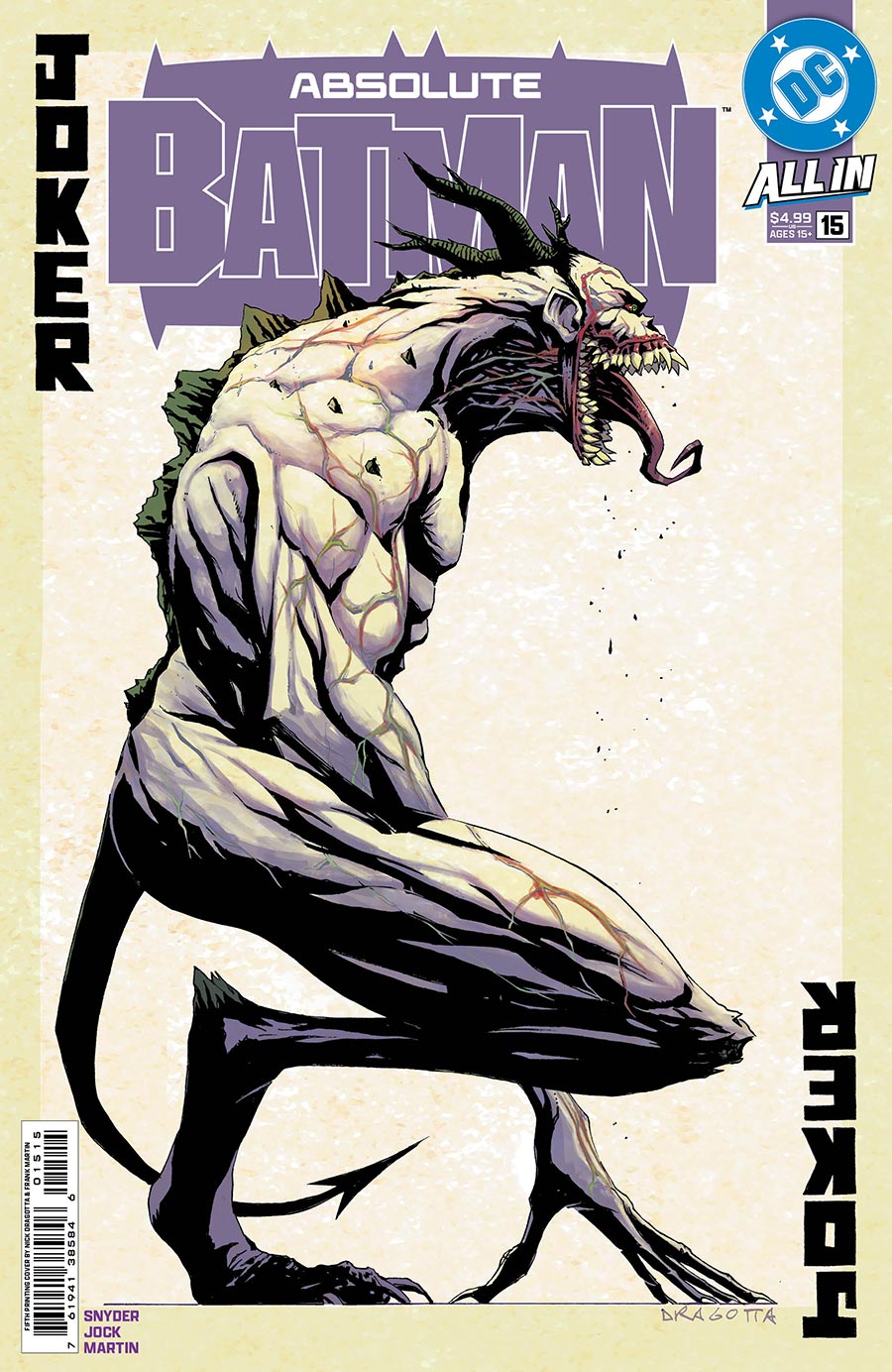 Absolute Batman #15 Cover Z-F 5th Ptg Nick Dragotta Logo Color Variant Cover (DC All In)