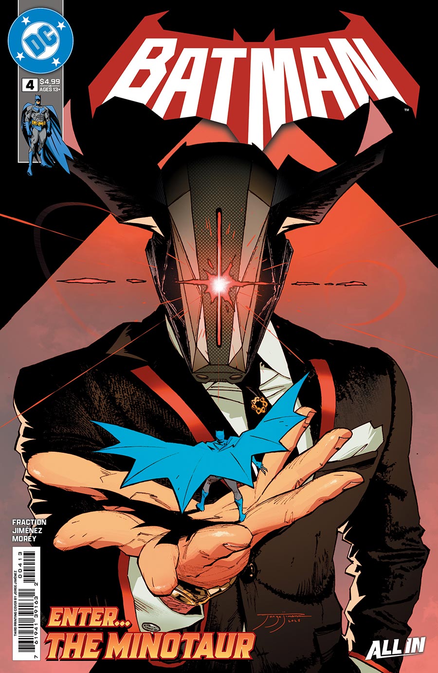 Batman Vol 4 #4 Cover J 3rd Ptg Jorge Jimenez Logo Color Variant Cover (DC All In)