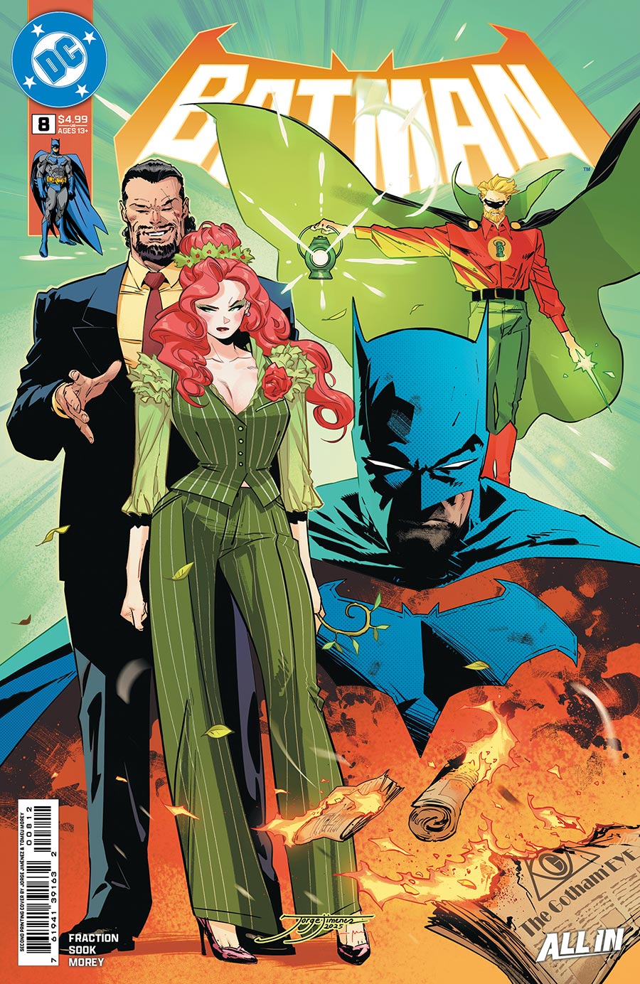 Batman Vol 4 #8 Cover K 2nd Ptg Jorge Jimenez Logo Color Variant Cover (DC All In)