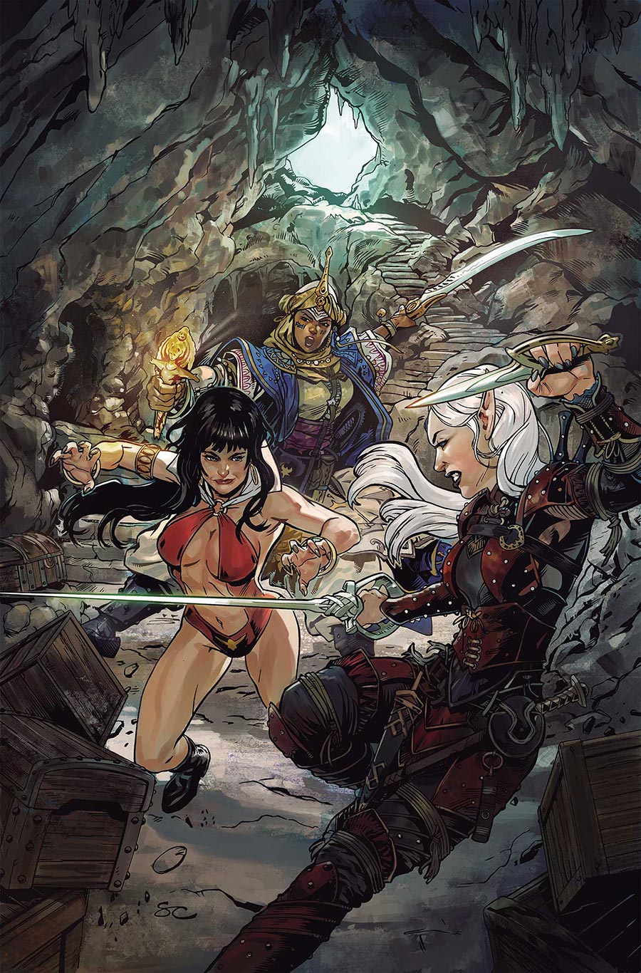 Pathfinder Vampirella Blade Of Darkness #1 Cover J Incentive Steven Cummings Virgin Cover