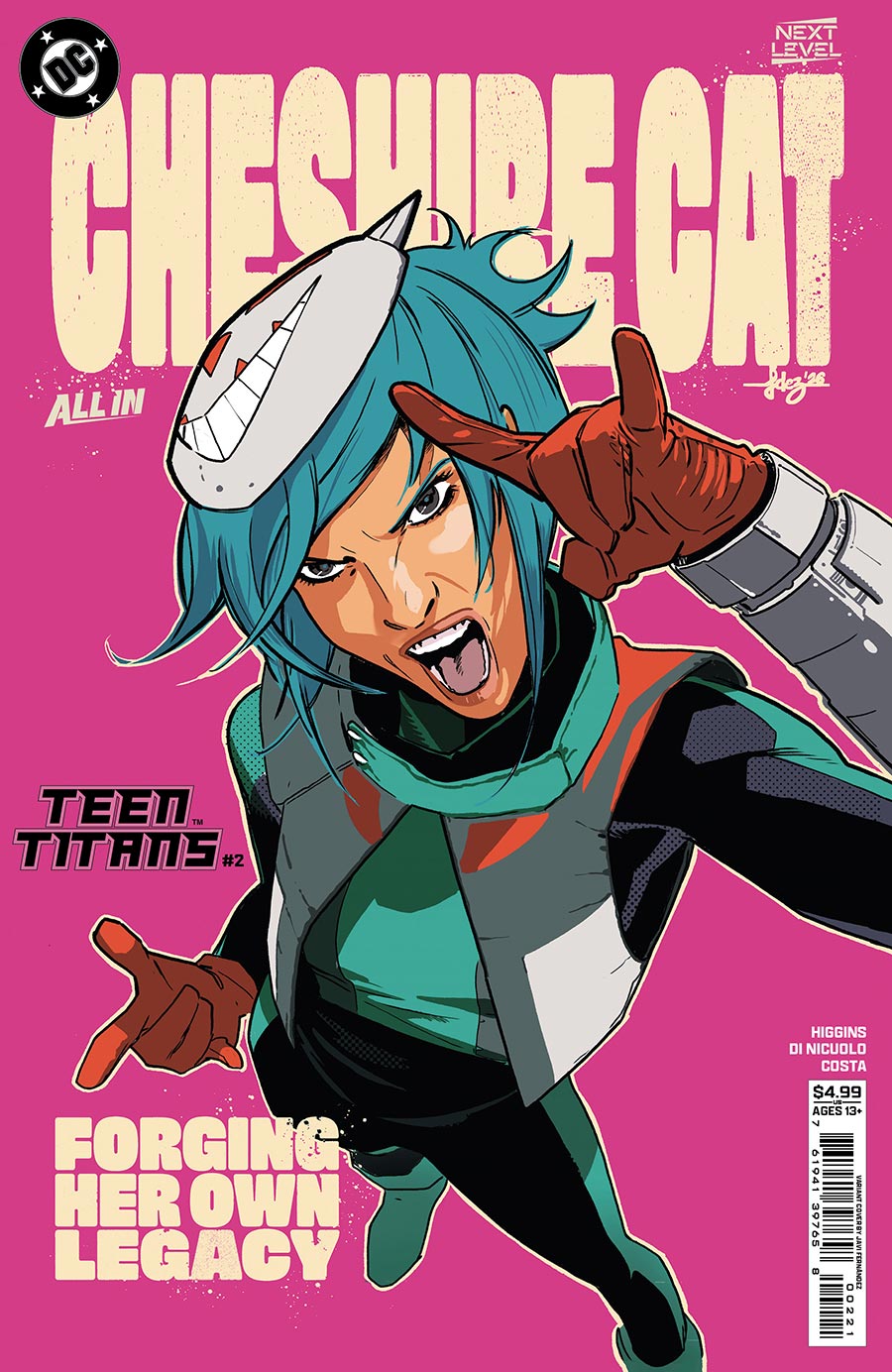 Teen Titans Vol 7 #2 Cover B Variant Javi Fernandez Card Stock Cover (DC Next Level)