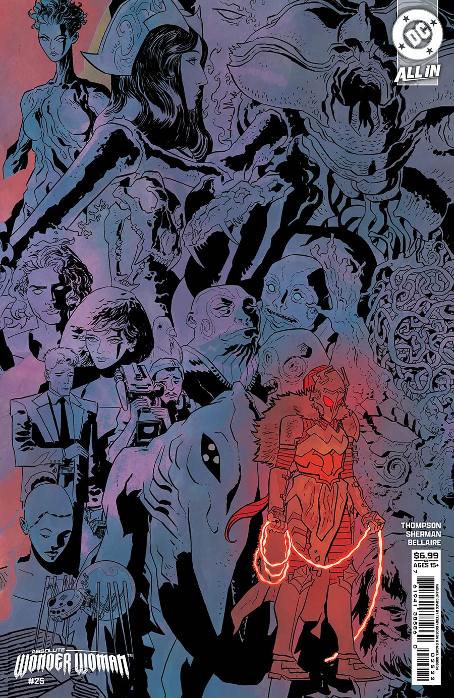 Absolute Wonder Woman #25 Cover J Variant Hayden Sherman Right Connecting Card Stock Cover (DC All In)