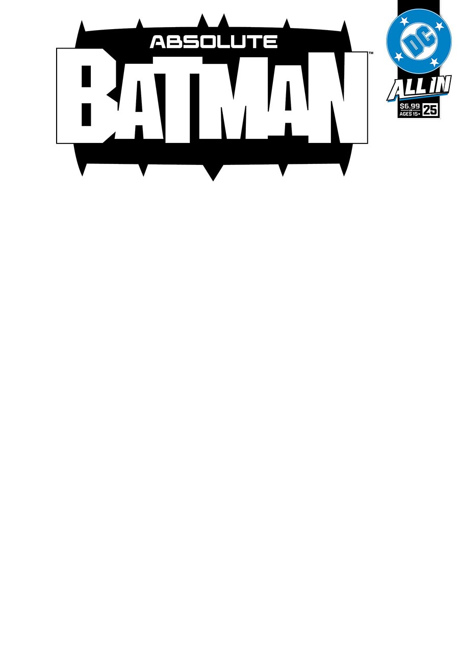 Absolute Batman #25 Cover E Variant Blank Card Stock Cover (DC All In)(Limit 1 Per Customer)