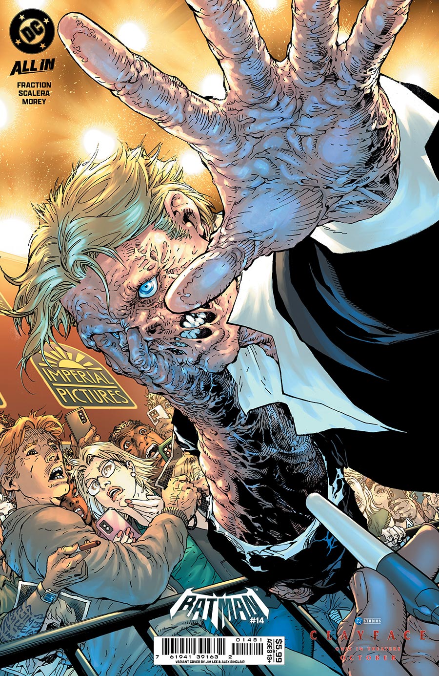 Batman Vol 4 #14 Cover G Variant Jim Lee Clayface Movie Card Stock Cover (DC All In)(Batman Bad Seeds Week 7 Part 1)