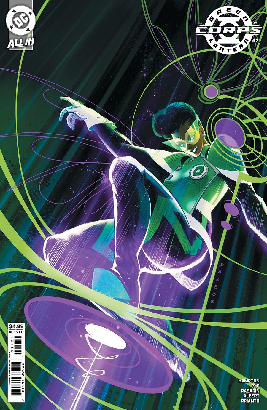 Green Lantern Corps Vol 4 #21 Cover C Variant Karen Darboe Card Stock Cover (DC All In)