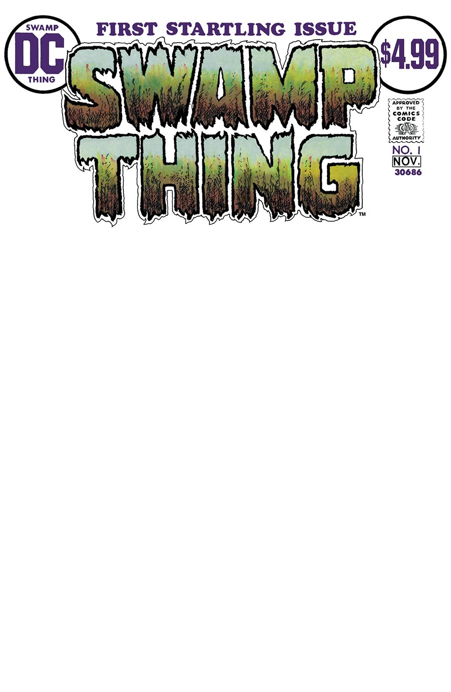 Swamp Thing Vol 1 #1 Facsimile Edition Cover D Variant Blank Card Stock Cover