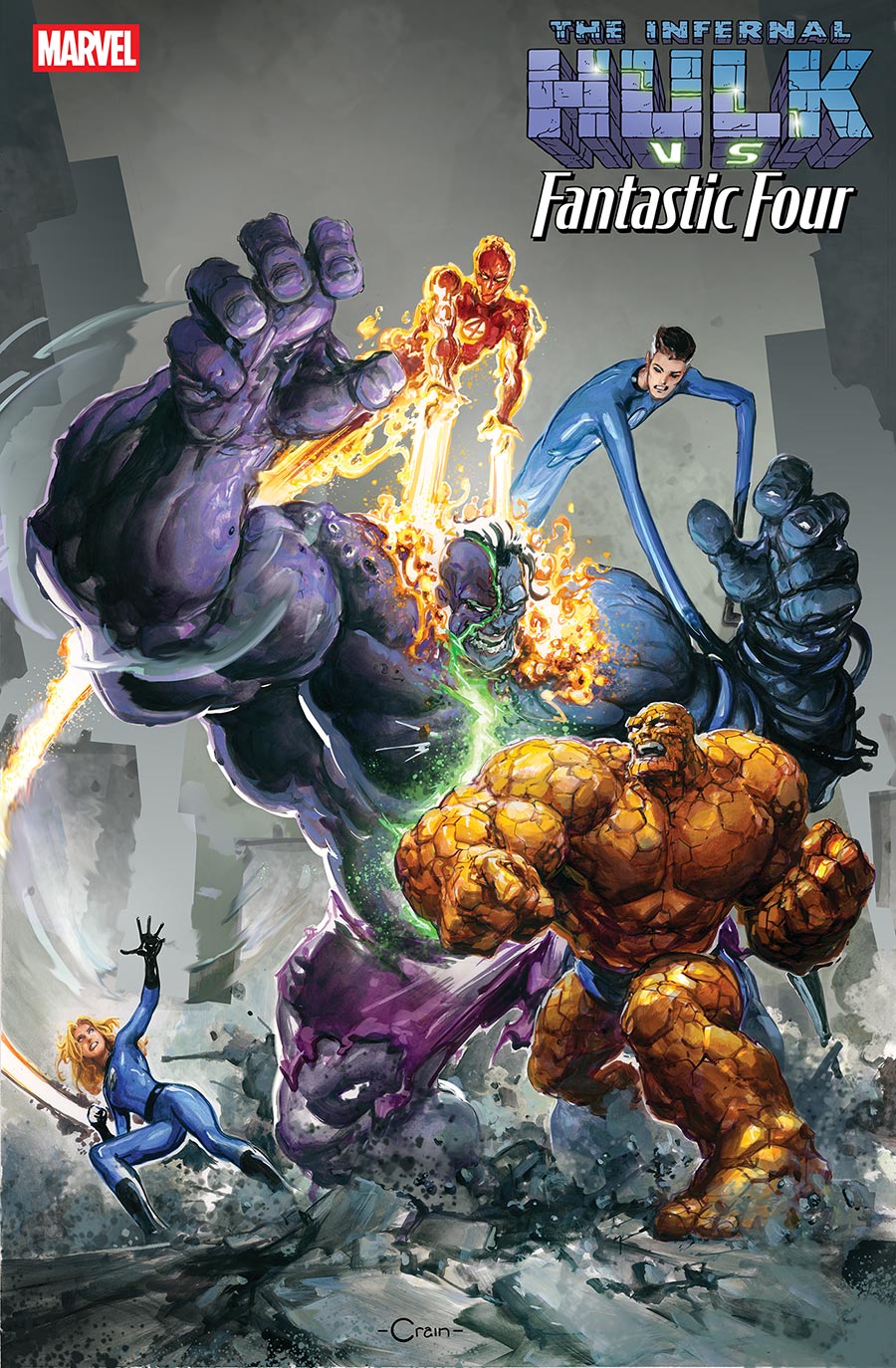 Infernal Hulk vs Fantastic Four #1 (One Shot) Cover B Variant Clayton Crain Cover (Hulk War Prelude)