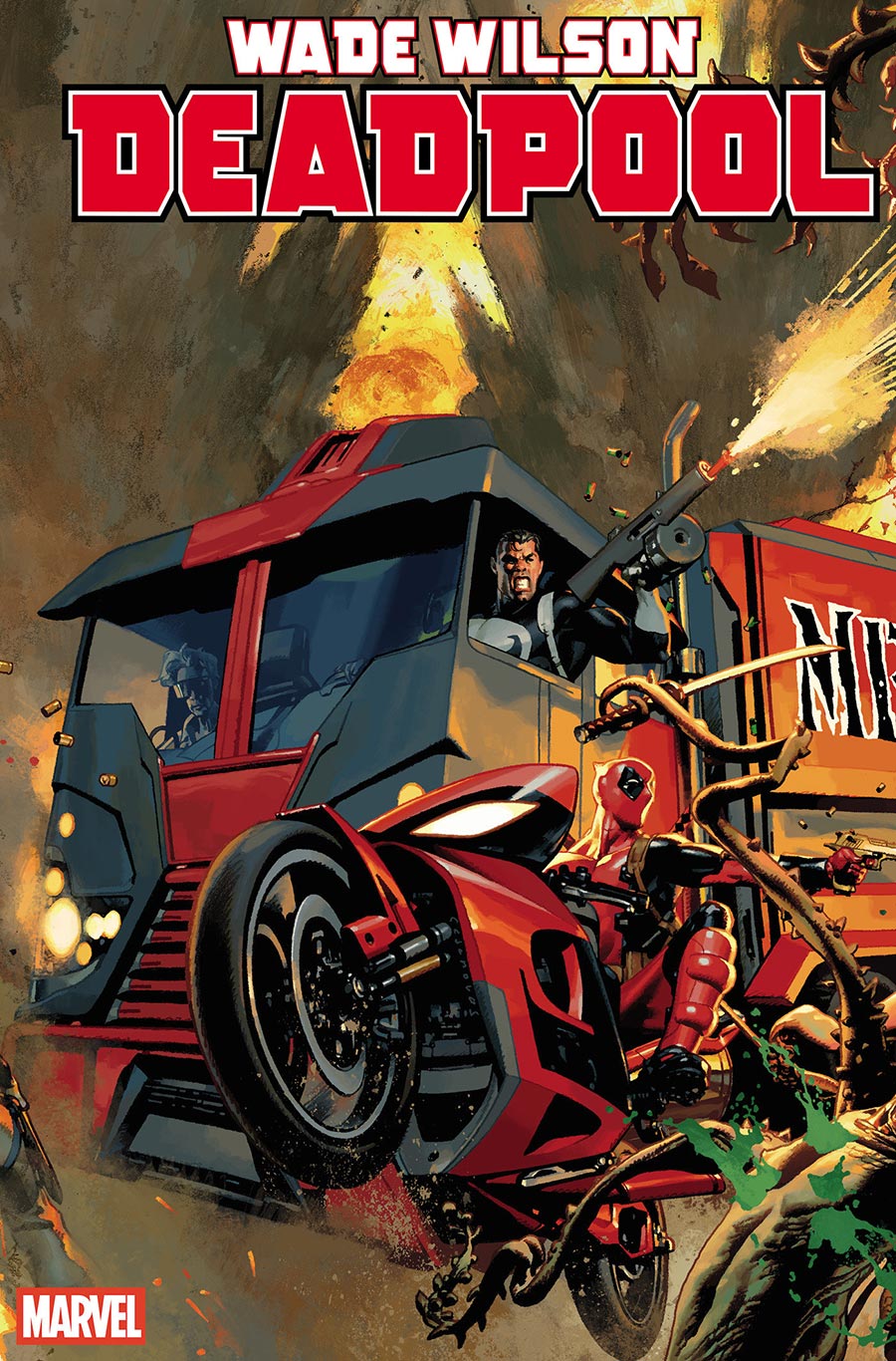 Wade Wilson Deadpool #9 Cover B Variant Josemaria Casanovas 4-Part Connecting Cover (Big Guns Part 3)