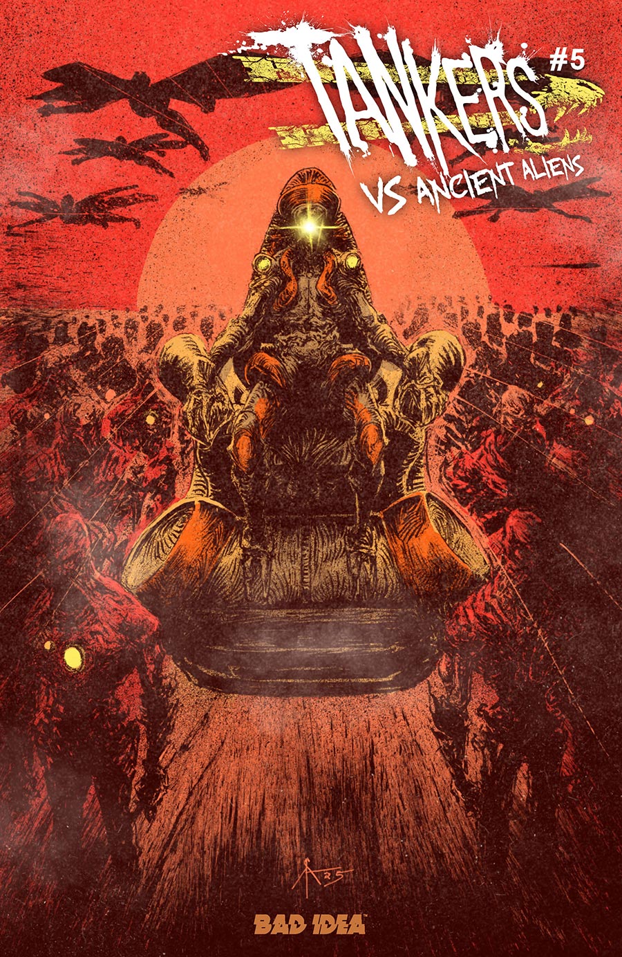 Tankers vs Ancient Aliens #5 Cover B Variant Caleb Ady Cover