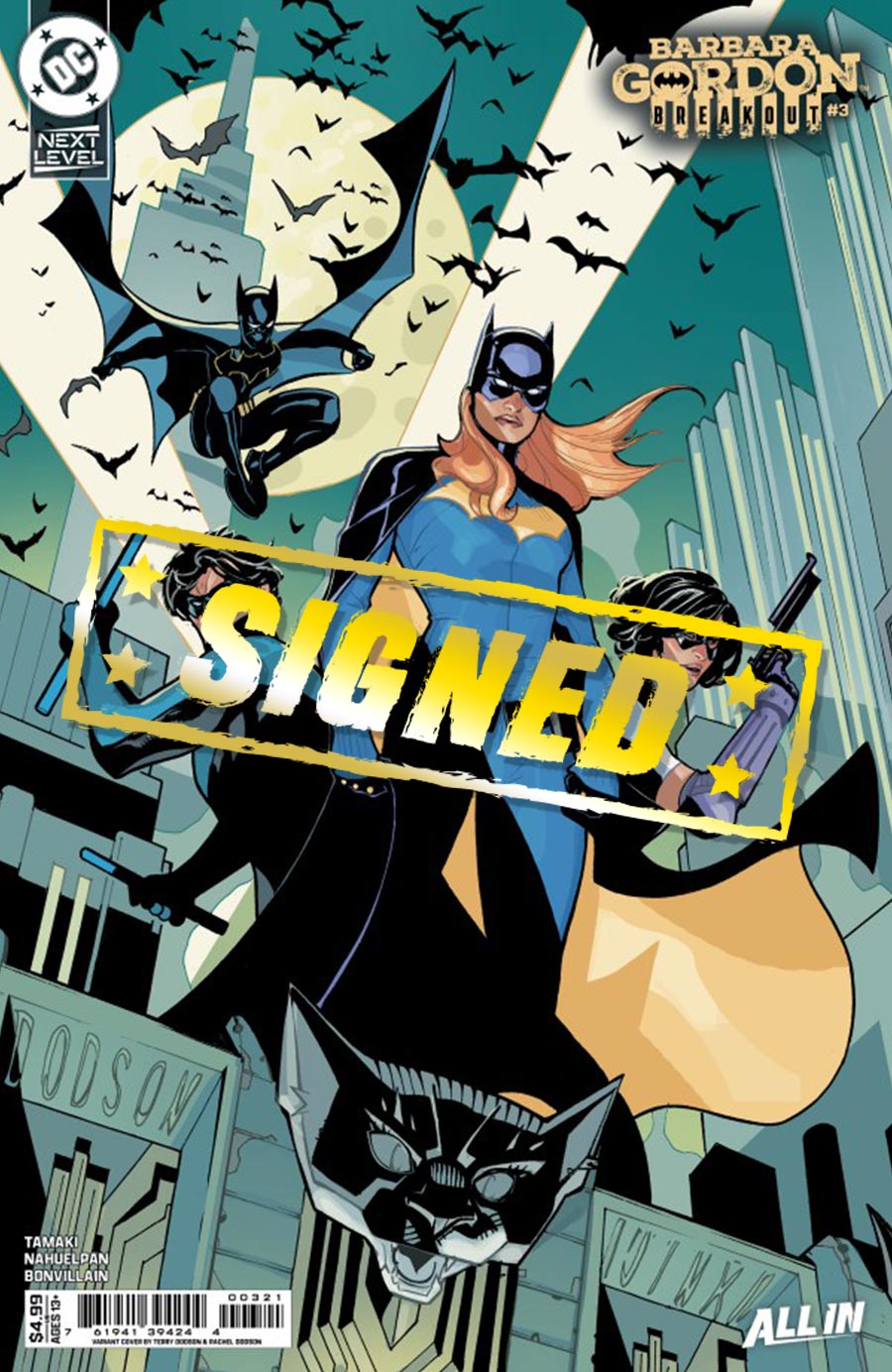 Barbara Gordon Breakout #3 Cover E DF Terry Dodson Variant Cover Signed By Terry Dodson & Rachel Dodson