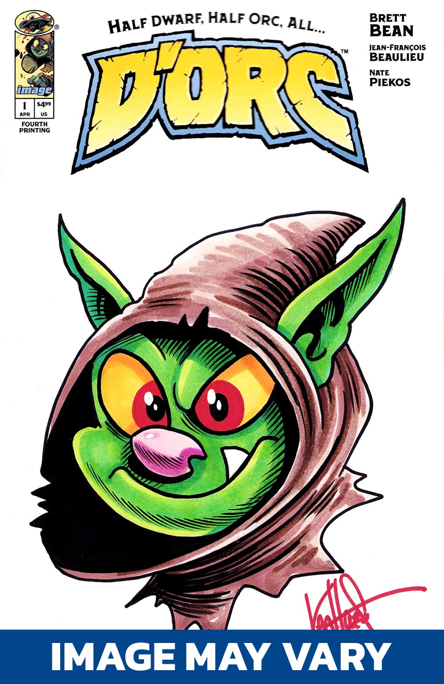 Dorc #1 Cover M DF 4th Ptg Blank Variant Cover Signed & Remarked By Ken Haeser