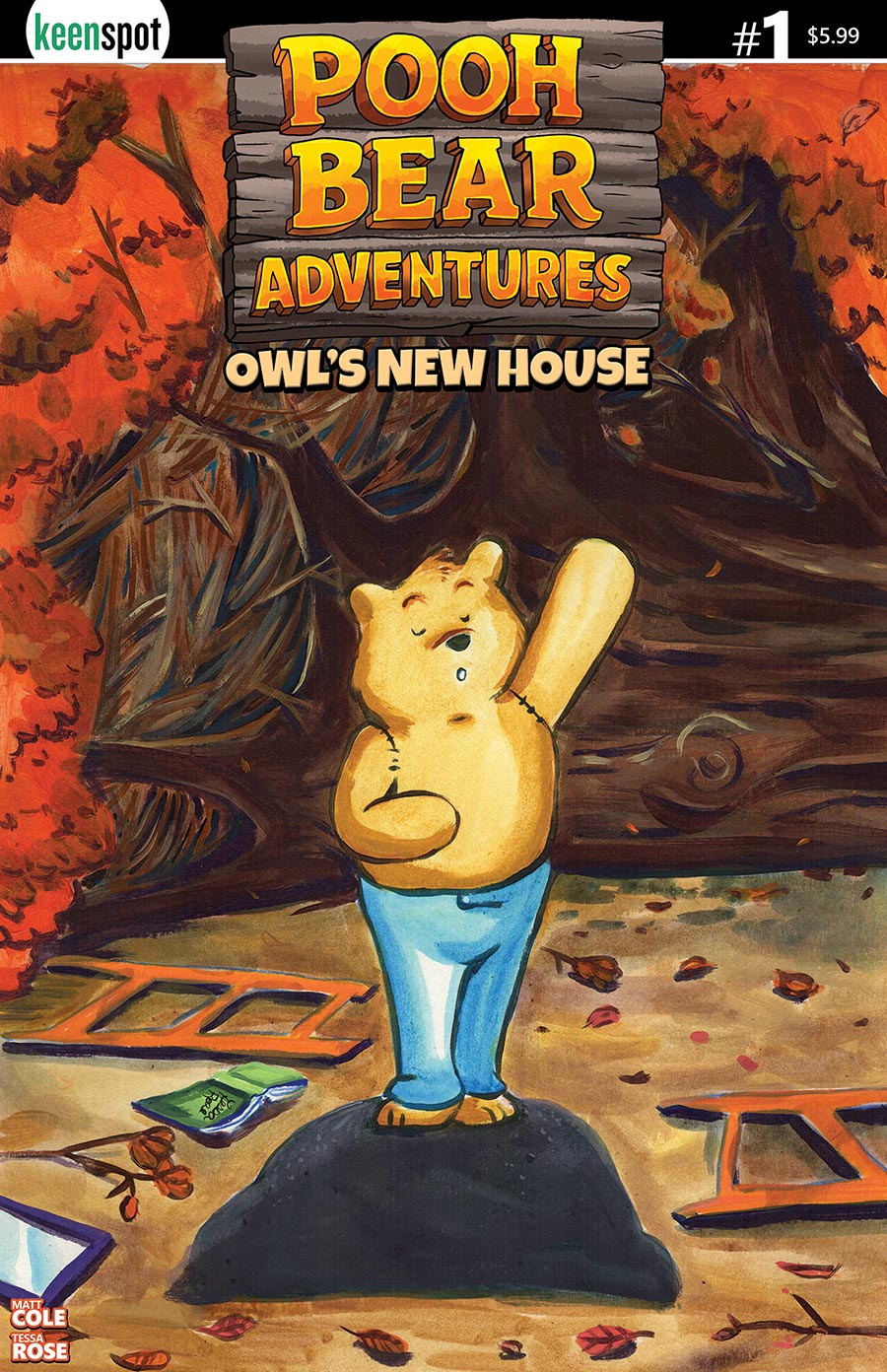 Pooh Bear Adventures Owls New House #1 (One Shot) Cover B Variant Tessa Rose Pooh Raises Paw Cover