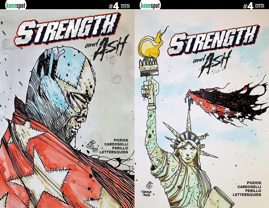Strength & Ash #4 Cover D Variant Stefano Cardoselli & Francesca Perillo Holofoil Flip Cover