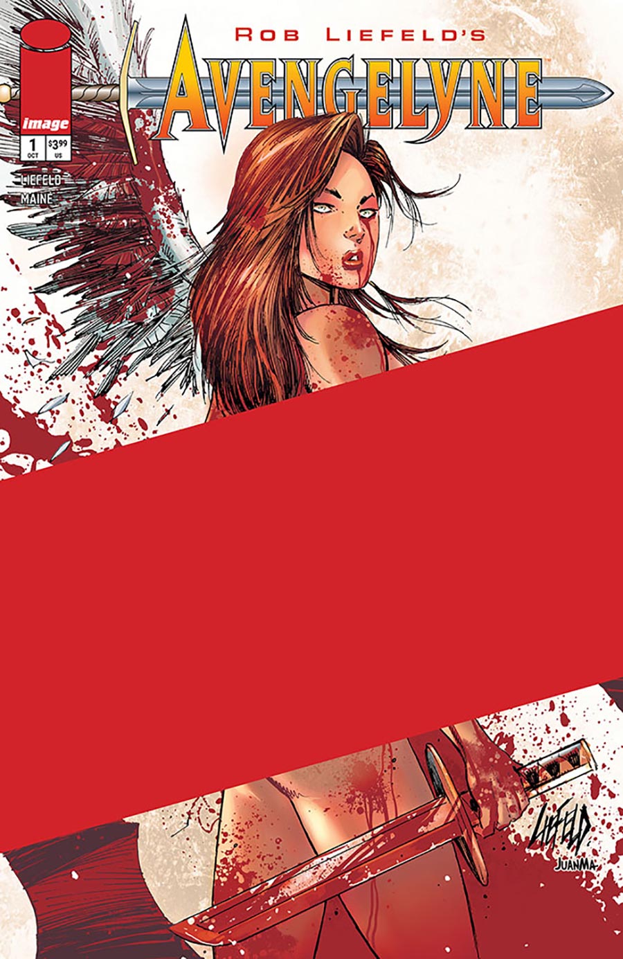 Rob Liefelds Avengelyne #1 Cover B Variant Rob Liefeld NSFW Polybagged Cover With Polybag