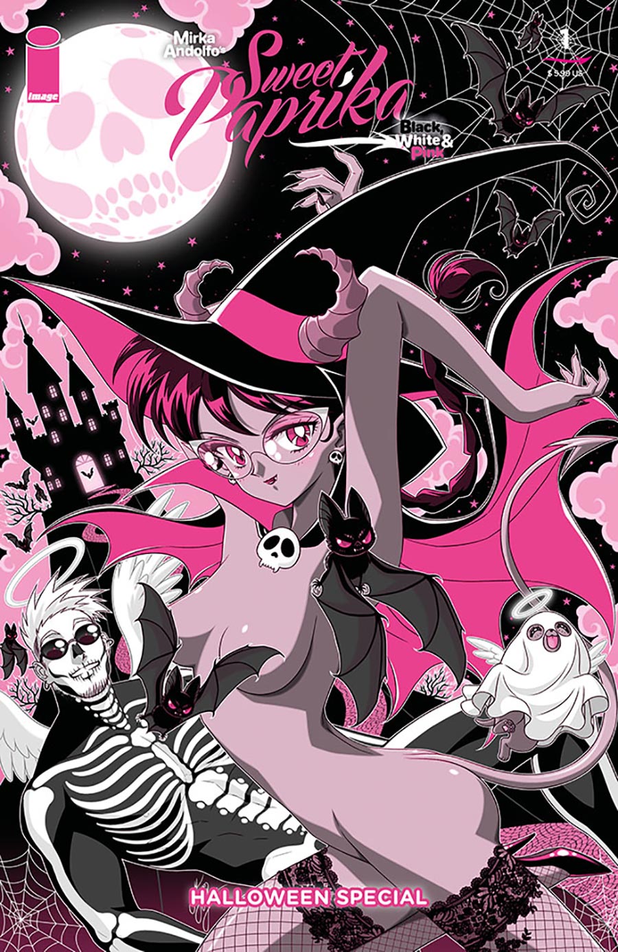 Mirka Andolfos Sweet Paprika Black White & Pink Halloween Special #1 (One Shot) Cover C Variant Marco Albiero Cover