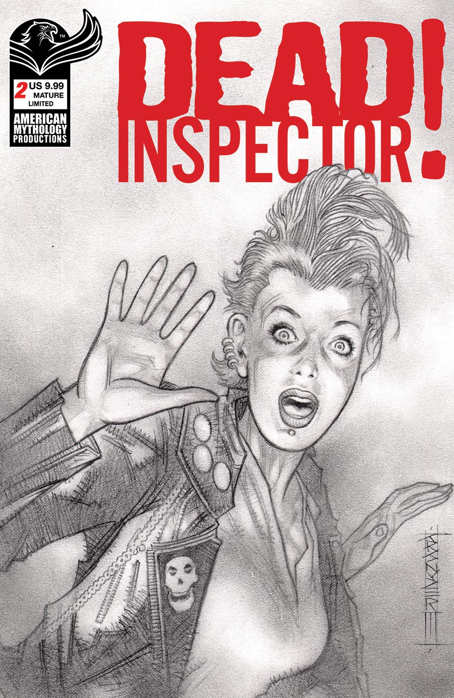 Dead Inspector #2 Cover C Limited Edition John K Snyder III Black & White Cover