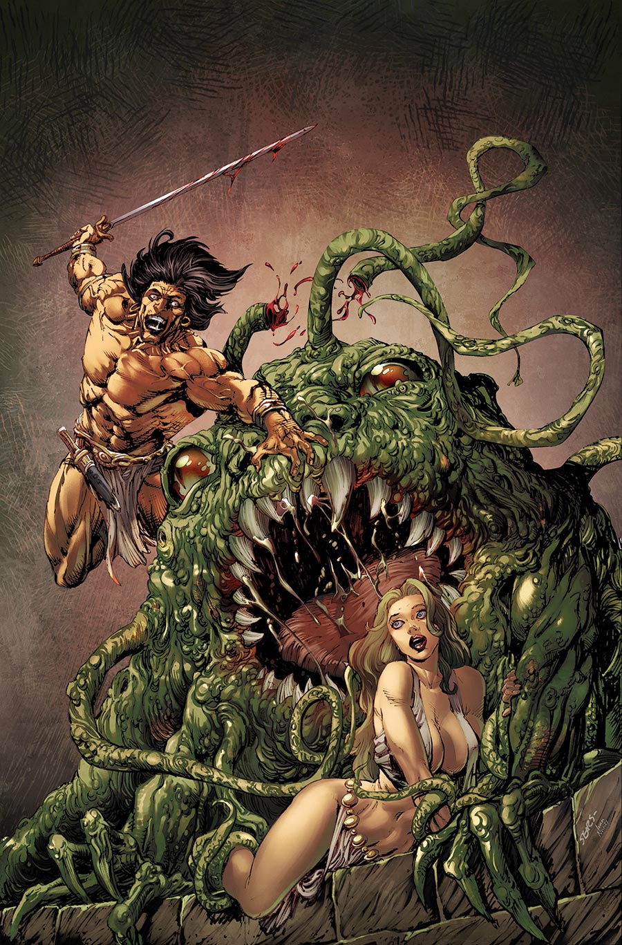 Savage Sword Of Conan Reforged #7 Cover C Variant Bart Sears Virgin Card Stock Cover
