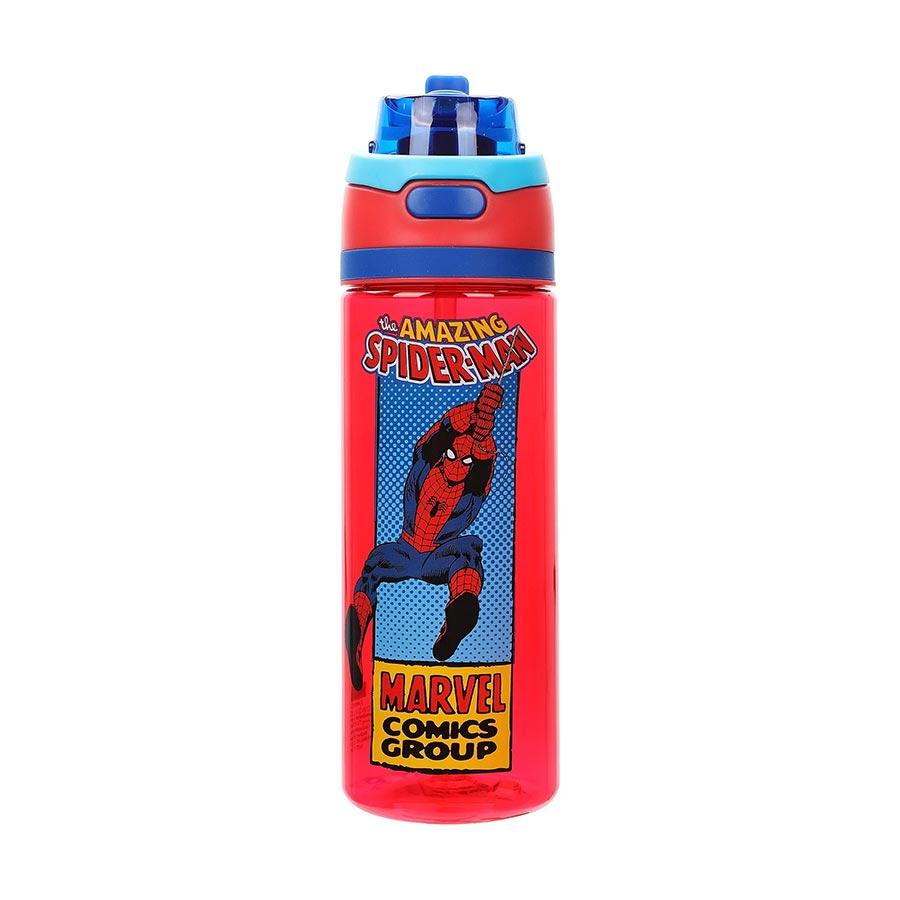 Marvel Spider-Man Red 24-Ounce Plastic Water Bottle With Dual Spout Lid