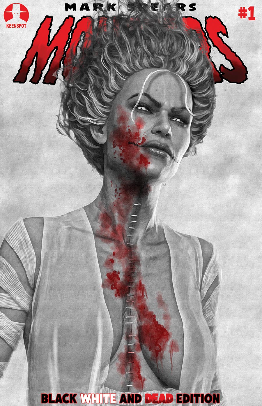Mark Spears Monsters #1 Cover Y 7th Ptg Black White & Dead Edition B Mark Spears The Crimson Bride Variant Cover