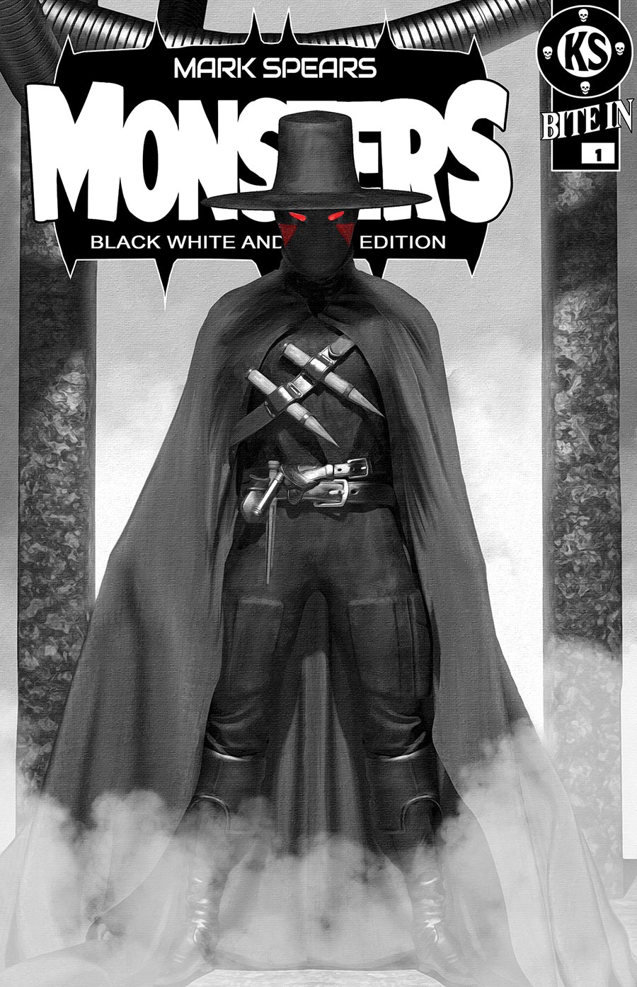 Mark Spears Monsters #1 Cover Z-A 7th Ptg Black White & Dead Edition D Mark Spears Absolute Batman 1 Homage Variant Cover