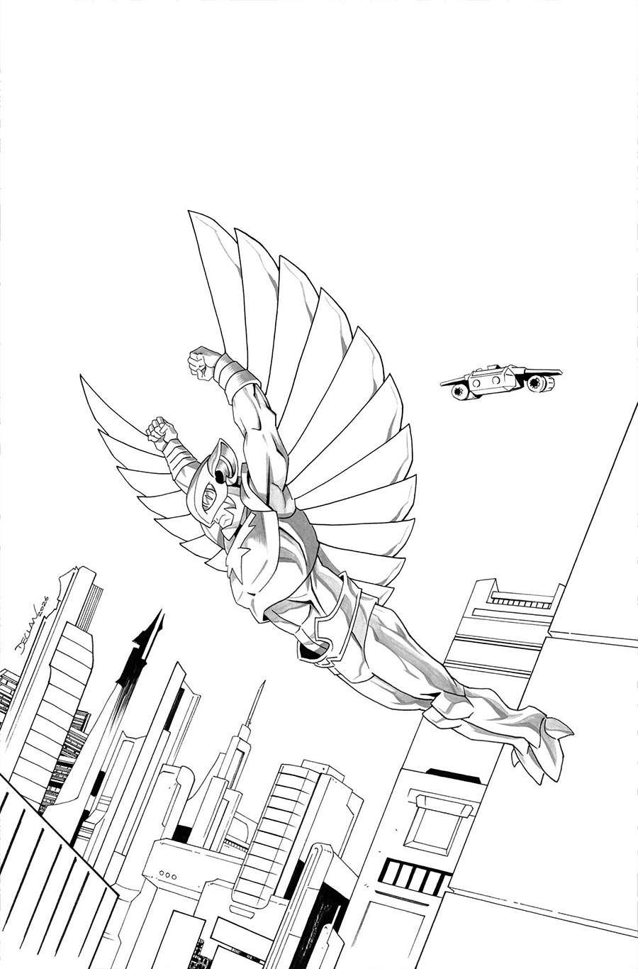 ThunderCats X SilverHawks ThunderHawks #5 Cover L Incentive Declan Shalvey Line Art Virgin Cover (ThunderCats X SilverHawks Part 15)