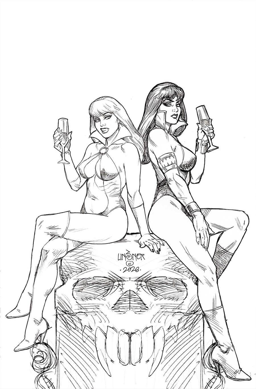 Vampirella Vol 10 #5 Cover P Incentive Joseph Michael Linsner Line Art Virgin Cover (#692)