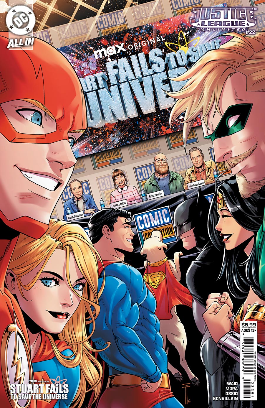 Justice League Unlimited #22 Cover F Variant Serg Acuna Stuart Fails To Save The Universe Card Stock Cover