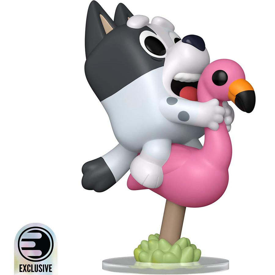 POP Animation Bluey Muffin Flamingo Queen Entertainment Earth Exclusive Vinyl Figure