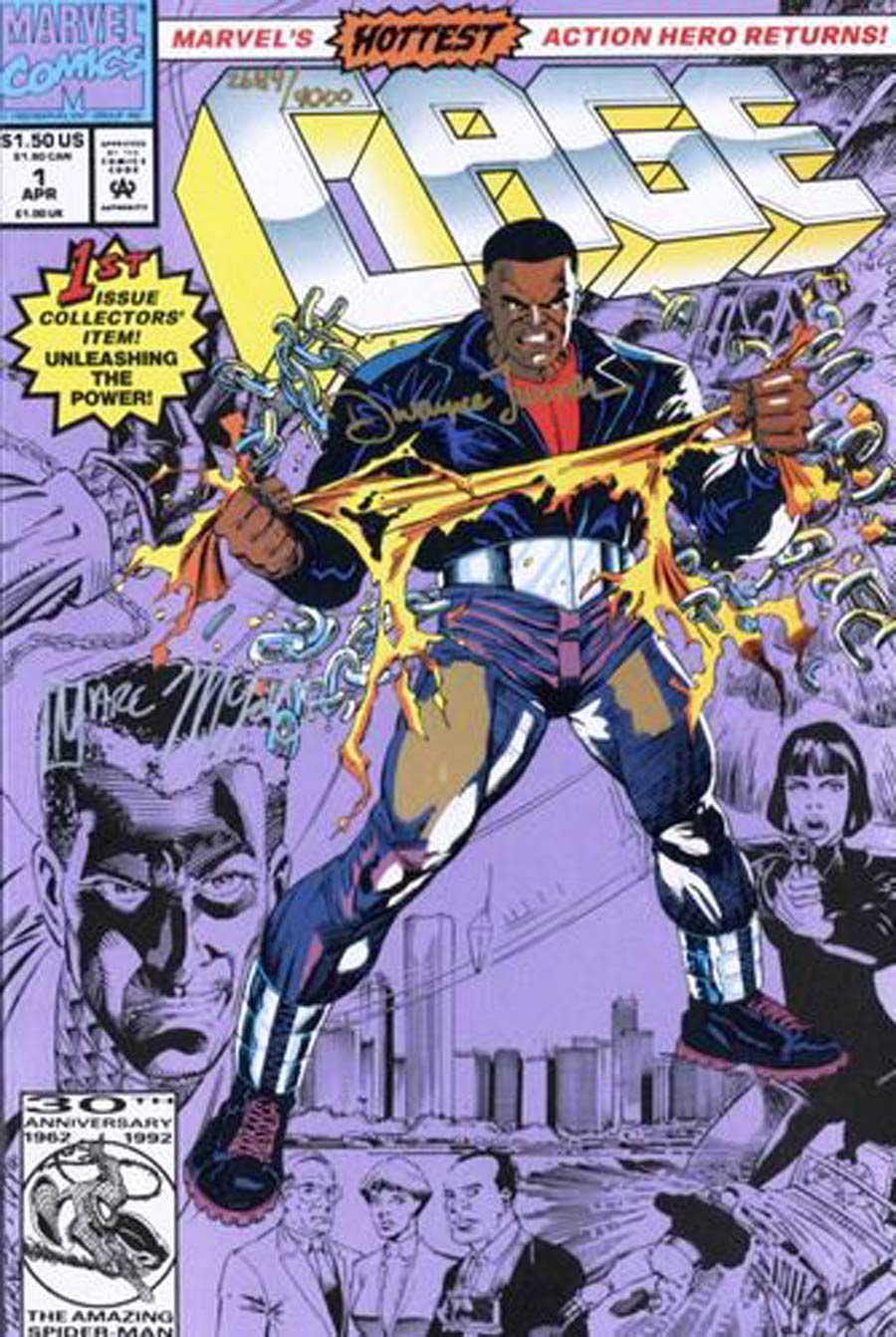 Cage #1 Cover C Signed By Marcus McLaurin Dwayne Turner No COA