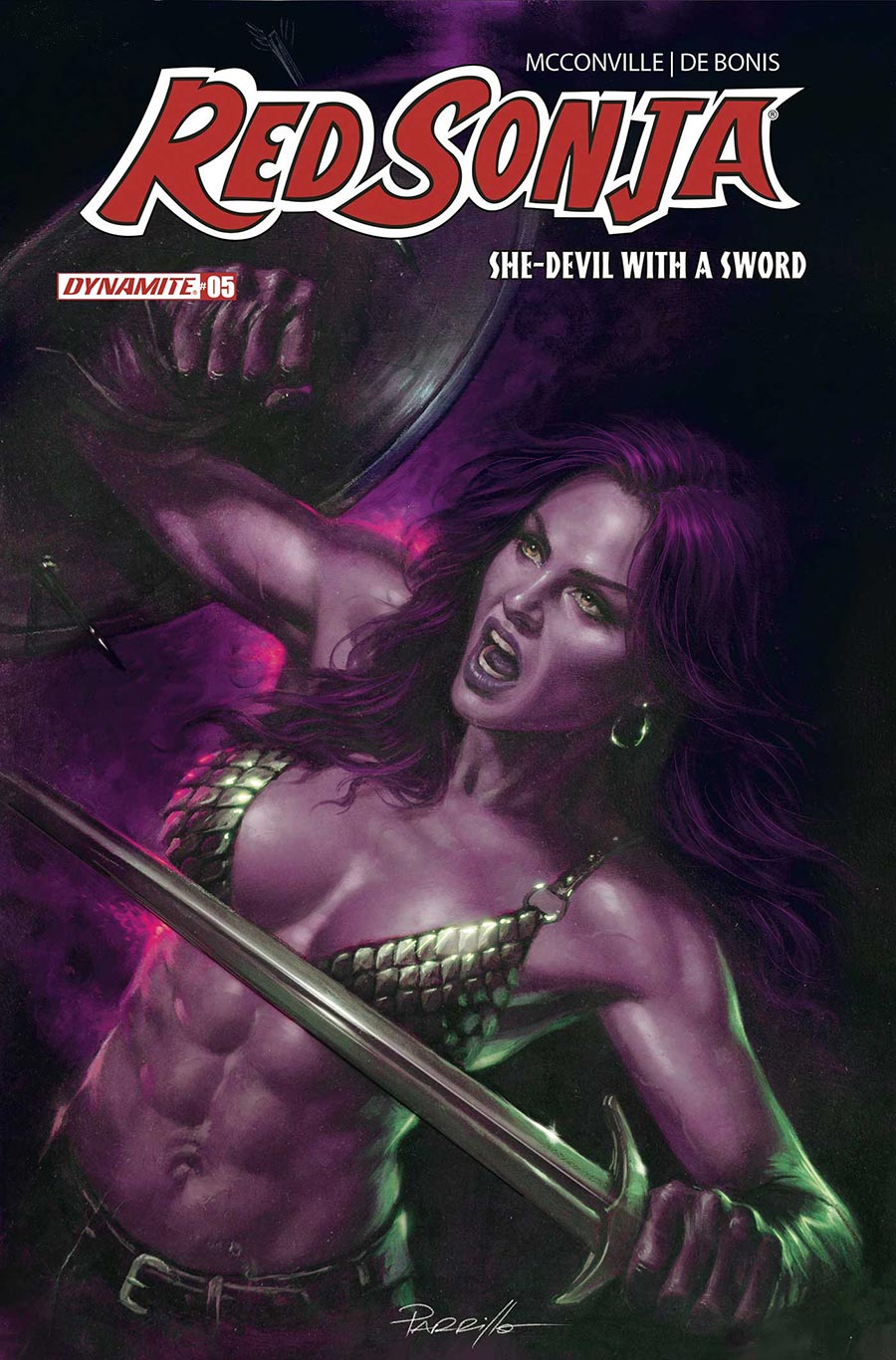 Red Sonja She-Devil With A Sword #5 Cover K Variant Lucio Parrillo Ultraviolet Cover